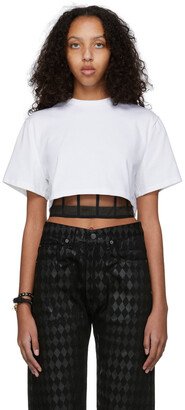 White Corset Cropped T-Shirt