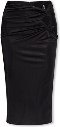 X Dua Lipa Cut-Out Detailed Midi Skirt