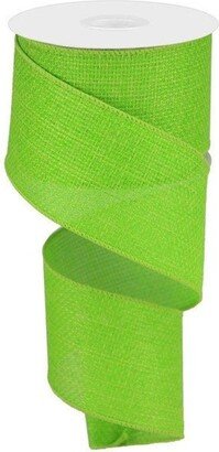 Lime Green Cross Royal Burlap Wired Ribbon, 2.5