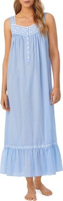 Sleeveless Cotton Chambray Ballet Nightgown