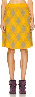 Argyle Skirt in Yellow