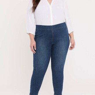 Skinny Ankle Pull-On Jeans In Plus Size-AB