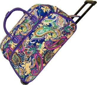 Paisley 21-Inch Carry-On Rolling Duffel Bag