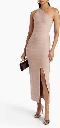 One-shoulder bandage maxi dress