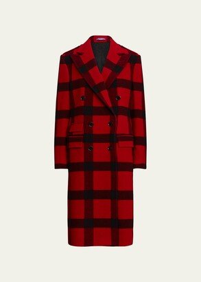 Sallie Checkered Plaid Trench Coat