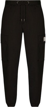 Stretch-Cotton Cargo Track Trousers