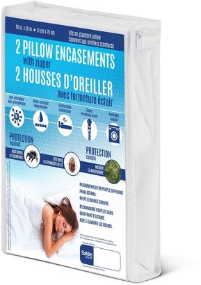 Safdie & Co. Pillow Encasement 2PK Waterproof White