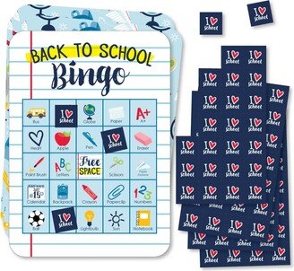 Big Dot Of Happiness Back to School - Cards & Markers - 1st Day of School Activities Bingo Game 18 Ct