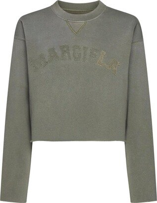 Logo Patch Cropped Sweatshirt