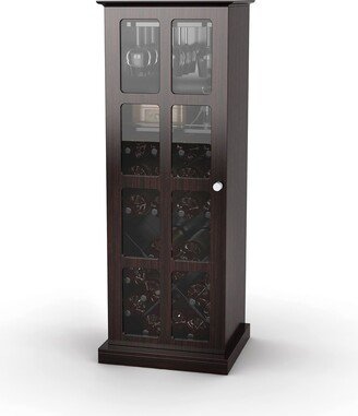 Wood Wine Cabinet in Espresso