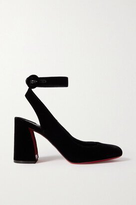 Miss Sab Sling 85 Velvet Pumps - Black