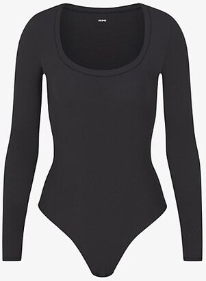 Womens Onyx Fits Everybody Scoop-neck Stretch-woven Body Xxxxl