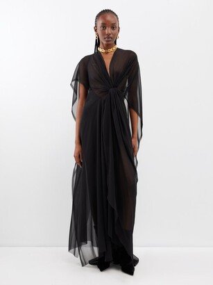 Technical Chiffon Maxi Dress