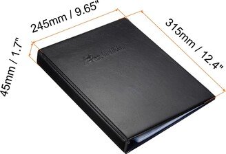 Unique Bargains PU Leather Business Card Holder Binder Book File Sleeve 600 Pockets - Black