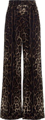 Leopard Print Pajama Pants-AB