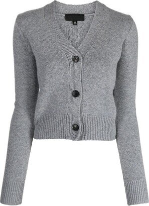 Intarsia-Knit Cashmere Cardigan-AB