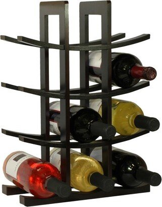 Oceanstar 12-Bottle Dark Espresso Wine Rack