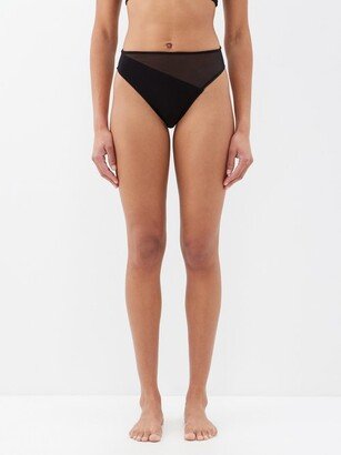 Snake Mesh-panel Bikini Briefs