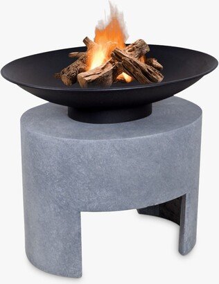 Ivyline Oval Console Steel Firepit Bowl