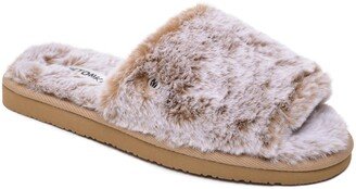 Frosted Faux Fur Slide Slipper