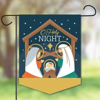 Big Dot Of Happiness Holy Nativity - Outdoor Decor - Double-Sided Christmas Garden Flag - 12 x 15.25