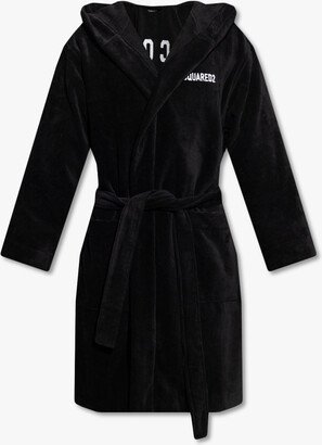 Hooded Bathrobe - Black