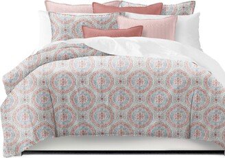 6ix Tailors Zayla Coral Duvet Cover and Pillow Sham
