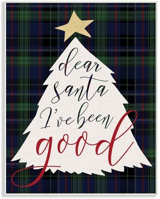 Dear Santa Christmas Tree Wall Plaque Art, 12.5