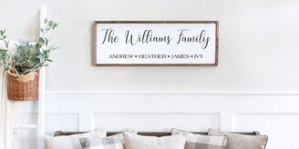 Family Sign, Personalized, Wedding Gift, Anniversary Housewarming, Christmas Name, Farmhouse, Rustic, Wood Framed