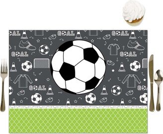 Big Dot Of Happiness Goaaal - Soccer - Party Table Decorations - Party Placemats - Set of 16