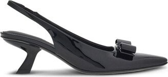 Vara leather slingback pumps-AA