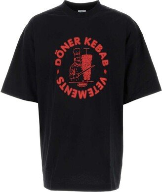 Logo Printed Crewneck T-Shirt-AX