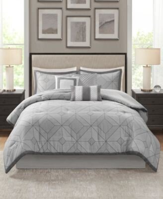 Cannon Geometric 7 Piece Jacquard Comforter Set Collection