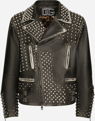 Bullskin jacket with studs