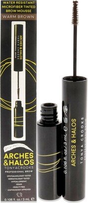 Microfiber Tinted Brow Mousse - Warm Brown by Arches and Halos for Women - 0.106 oz Mousse