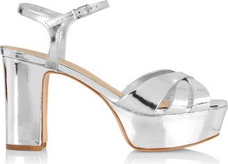 Keefa Metallic Leather Platform Sandals