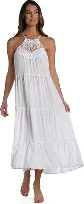 Coastal Covers High Neck Dress (White) Women's Swimwear