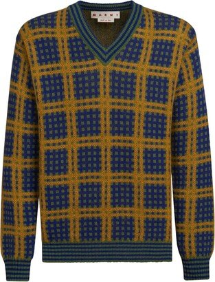 Check-Pattern Pullover