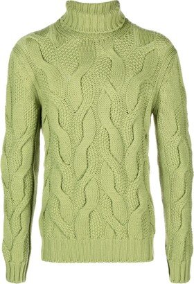 Cable-Knit Slim-Cut Jumper