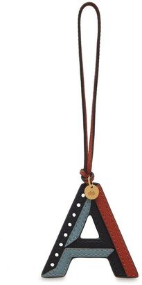 Tri-Colour Leather Keyring - A