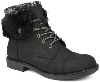 CLIFFS BY WHITE MOUNTAIN Duena Faux Shearling Trimmed Hiking Boot