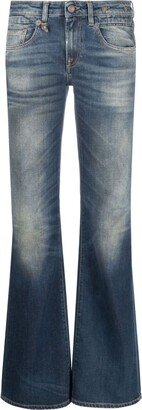 Boy washed flared jeans