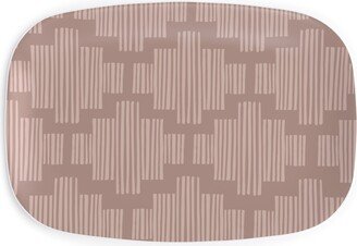 Serving Platters: Step Into It - Dusty Rose Serving Platter, Pink