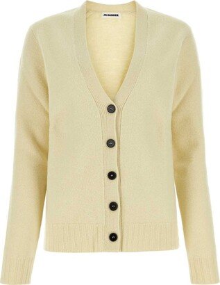 V-Neck Long-Sleeved Cardigan-BA