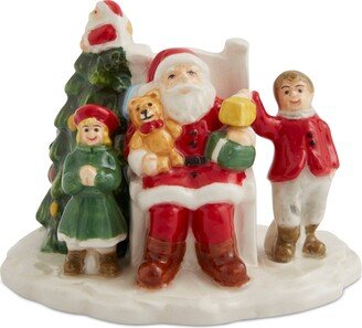 Village Santa with Children Figurine