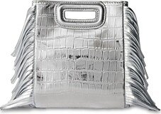 Mini M Croc Embossed Metallic Leather Small Handbag