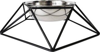 Jojo Modern Pets Eco-friendly Elevated Geometric Single Dog Bowl Feeder, 40 Oz