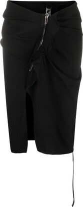 Zip-Detail Pencil Skirt