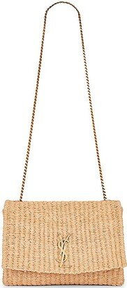 Kate Raffia Chain Bag in Beige