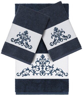 Scarlet 3-Piece Embellished Towel - Midnight Blue